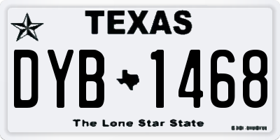 TX license plate DYB1468