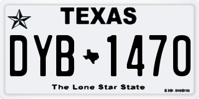 TX license plate DYB1470
