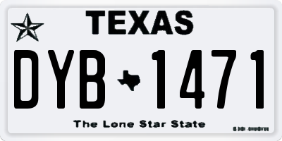 TX license plate DYB1471