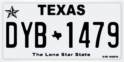 TX license plate DYB1479