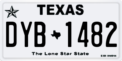 TX license plate DYB1482