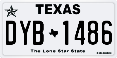TX license plate DYB1486