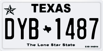 TX license plate DYB1487
