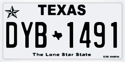 TX license plate DYB1491