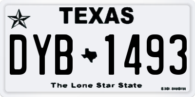 TX license plate DYB1493