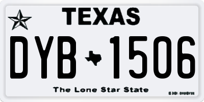 TX license plate DYB1506