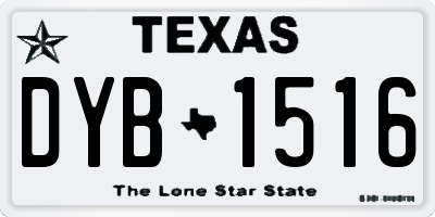 TX license plate DYB1516