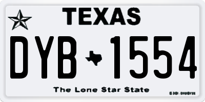 TX license plate DYB1554