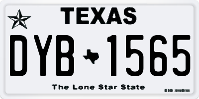 TX license plate DYB1565