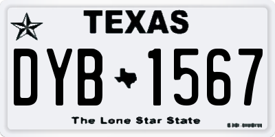 TX license plate DYB1567