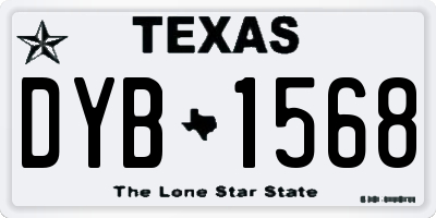 TX license plate DYB1568