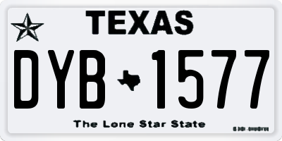 TX license plate DYB1577
