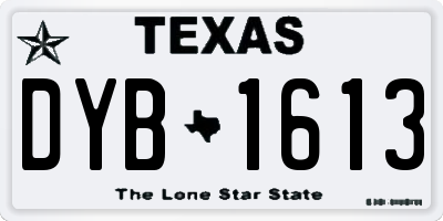 TX license plate DYB1613