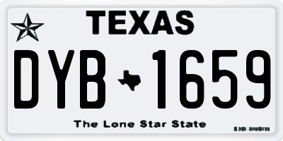 TX license plate DYB1659