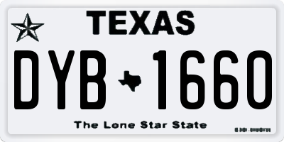 TX license plate DYB1660