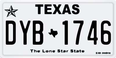 TX license plate DYB1746