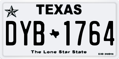 TX license plate DYB1764