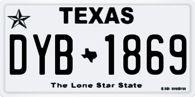 TX license plate DYB1869