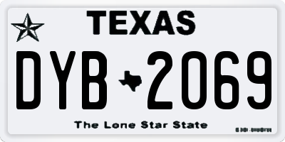 TX license plate DYB2069