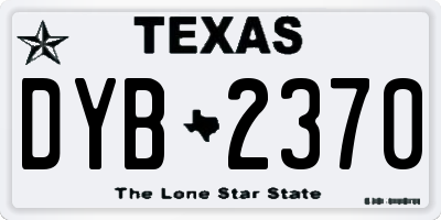 TX license plate DYB2370
