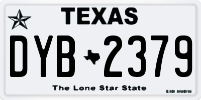 TX license plate DYB2379