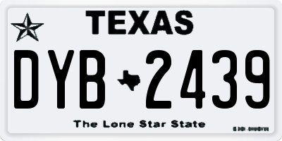 TX license plate DYB2439