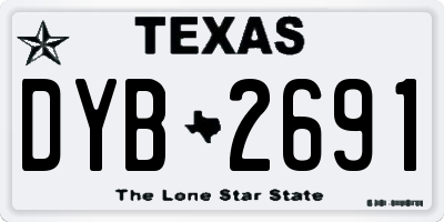 TX license plate DYB2691