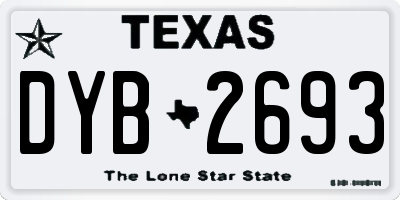 TX license plate DYB2693