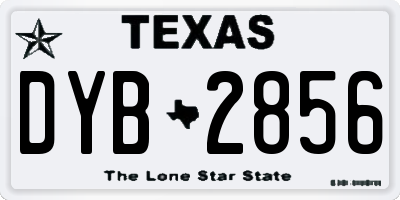 TX license plate DYB2856