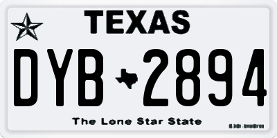TX license plate DYB2894