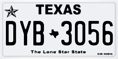 TX license plate DYB3056