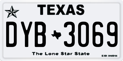 TX license plate DYB3069