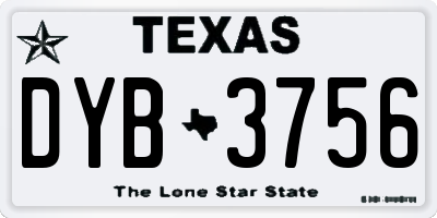 TX license plate DYB3756