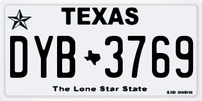 TX license plate DYB3769