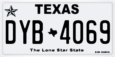 TX license plate DYB4069