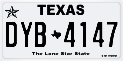 TX license plate DYB4147