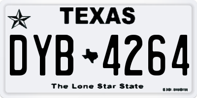 TX license plate DYB4264
