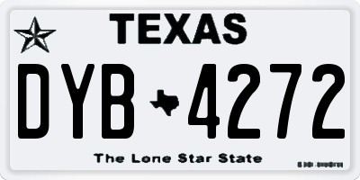 TX license plate DYB4272