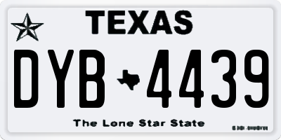 TX license plate DYB4439