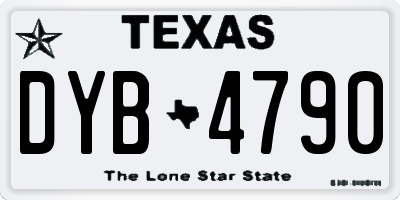 TX license plate DYB4790