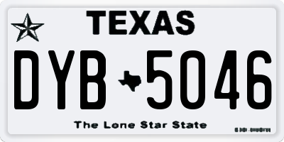 TX license plate DYB5046