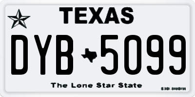 TX license plate DYB5099