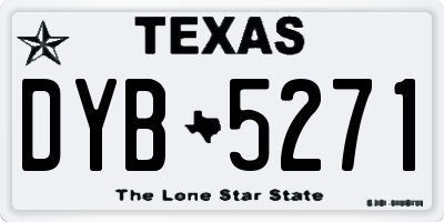 TX license plate DYB5271