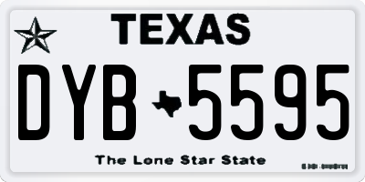 TX license plate DYB5595