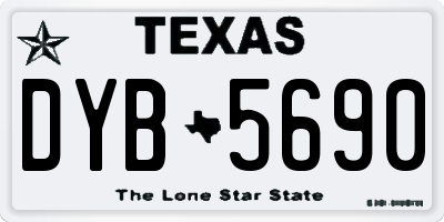 TX license plate DYB5690