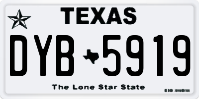 TX license plate DYB5919