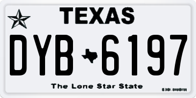 TX license plate DYB6197