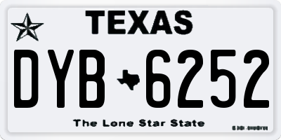 TX license plate DYB6252