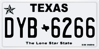 TX license plate DYB6266
