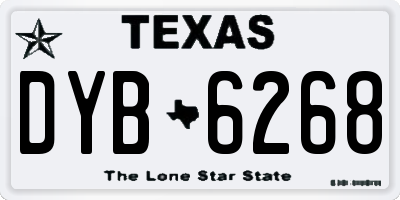 TX license plate DYB6268